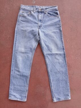 Vtg Levis 505 Jeans Red Tab  33 x 30 USA Made Blue Fade 90s Cone Denim